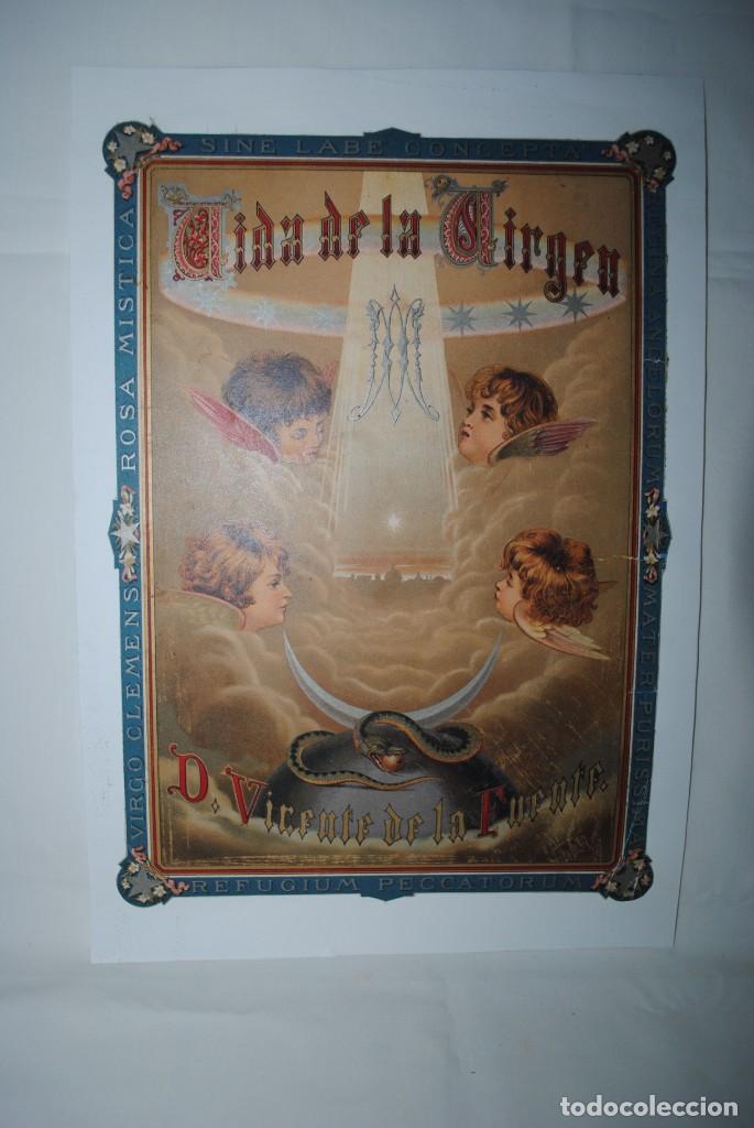 Arte: LAMINA DE LA VIDA DE LA VIRGEN . - Foto 2
