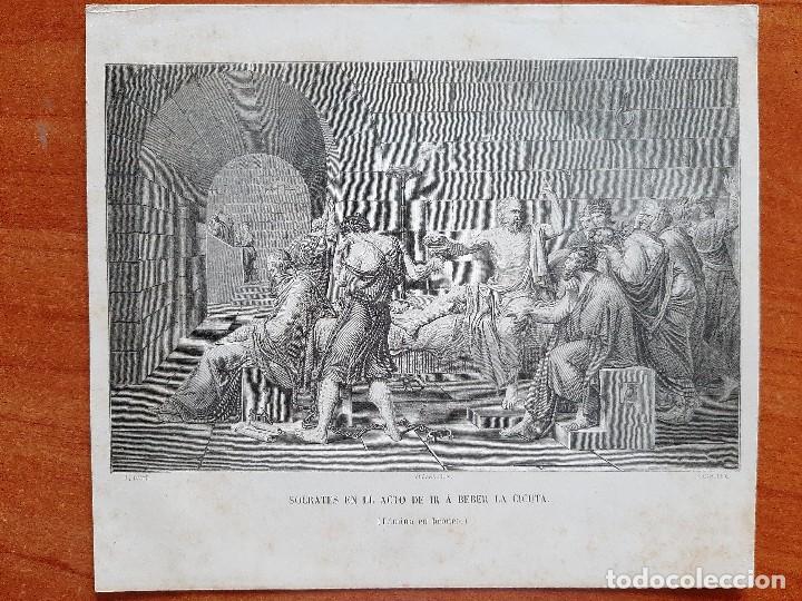 Arte: SOCRATES EN EL ACTO DE IR A BEBER LA CICUTA - Foto 1