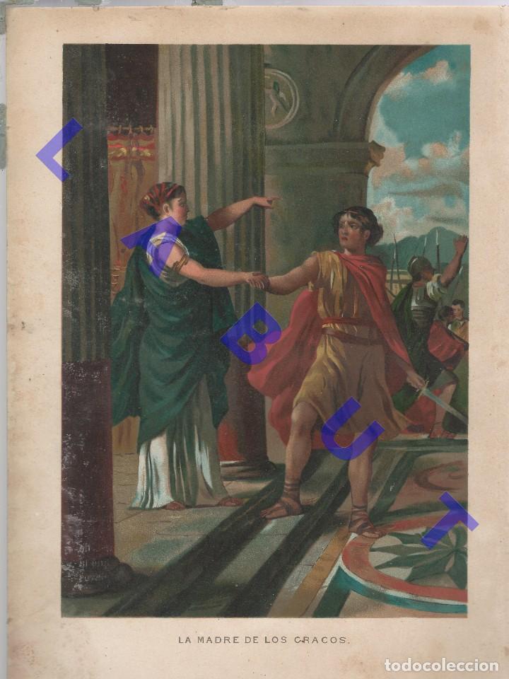 Art: 1883 LA MADRE DE LOS GRACOS CROMOLITOGRAFIA GRABADO 33CM DE LA OBRA LA EMANCIPACI&Oacute;N DEL HOMBRE U97