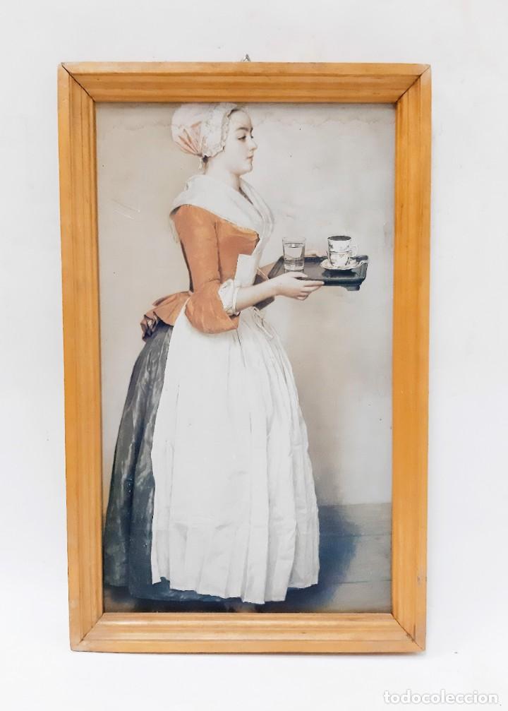 Art: La chica de chocolate c1744 del pintor suizo Jean-&Eacute;tienne