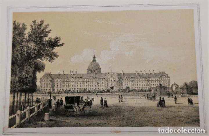 Art: Antigua lamina Hotel Des Invalides 1858
