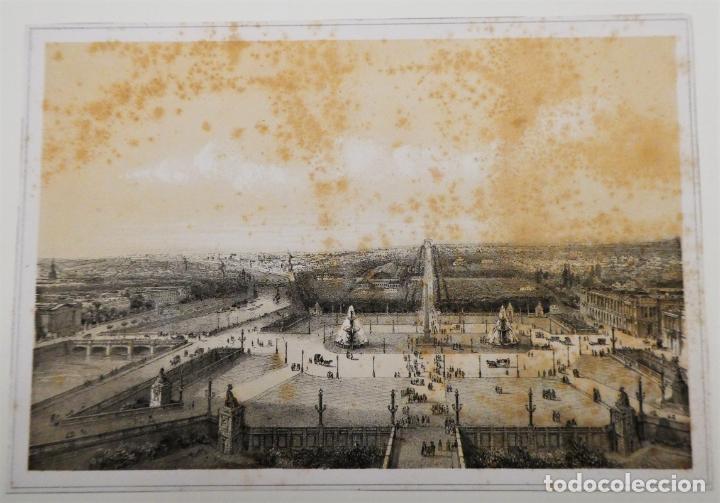 Art: Antigua lamina Place de la concorde 1858