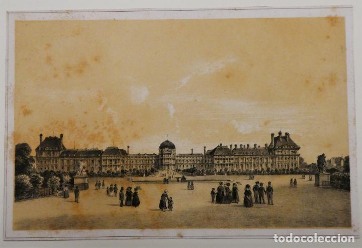 Art: Antigua lamina Chateau des Tuilleries