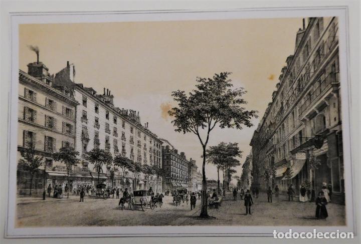Art: Antigua lamina Boulevard des Italiens