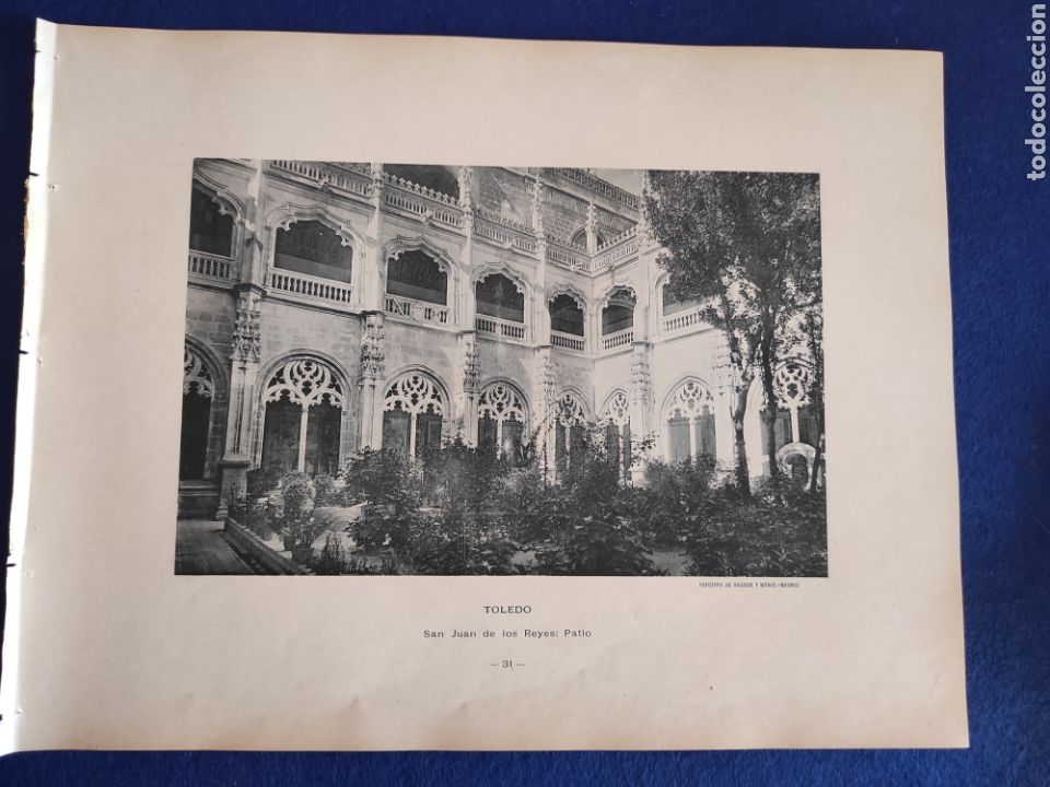 Kunst: TOLEDO. SAN JUAN DE LOS REYES: PATIO. FOTOTIPIA HAUSER Y MENET. 1892