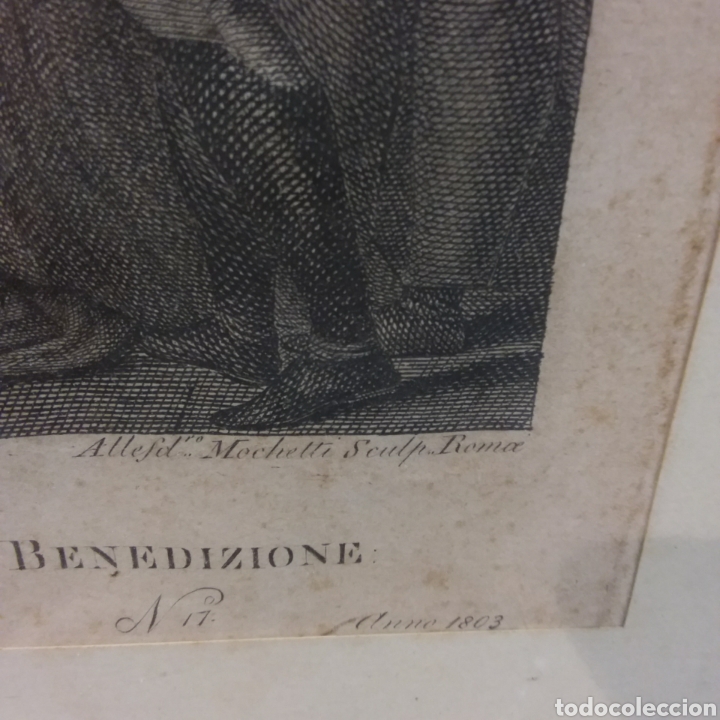 Arte: L&aacute;mina enmarcada en madera. A&ntilde;o 1803 , numerada. - Foto 3