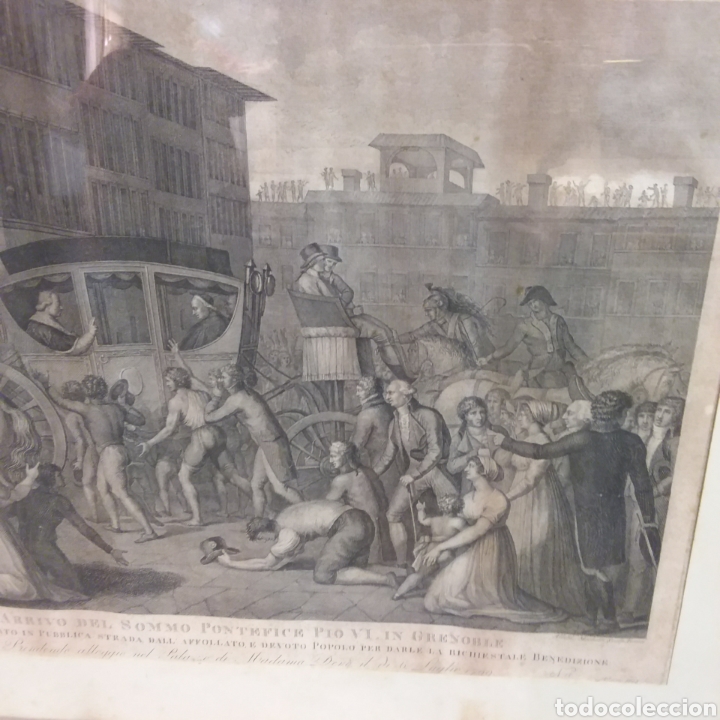 Arte: L&aacute;mina enmarcada en madera. A&ntilde;o 1803 , numerada. - Foto 5