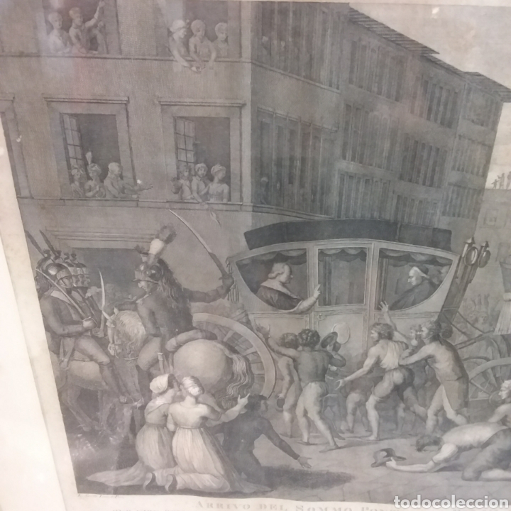 Arte: L&aacute;mina enmarcada en madera. A&ntilde;o 1803 , numerada. - Foto 6
