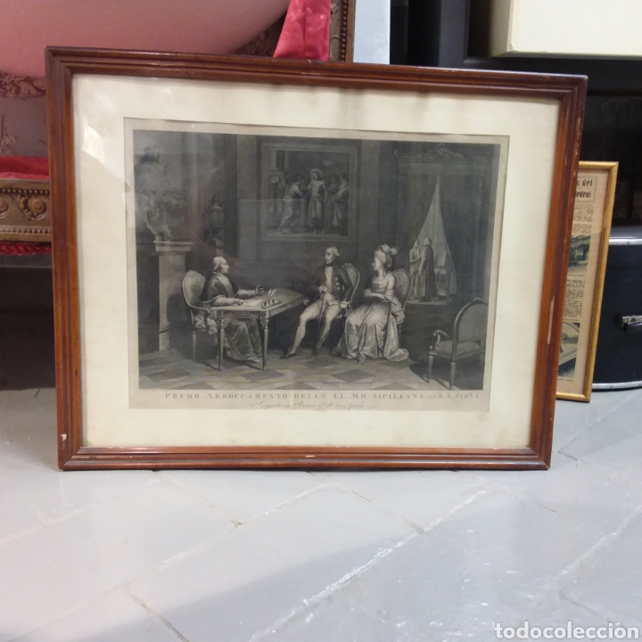 Arte: Lamina enmarcada. A&ntilde;o 1791 - Foto 1