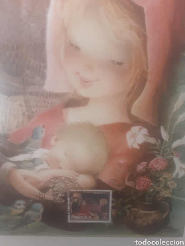 Arte: L&aacute;mina de FERRANDIS. La Virgen y el ni&ntilde;o - Foto 2