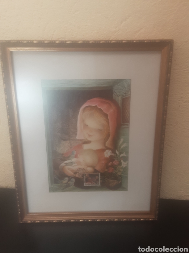 Arte: L&aacute;mina de FERRANDIS. La Virgen y el ni&ntilde;o - Foto 1