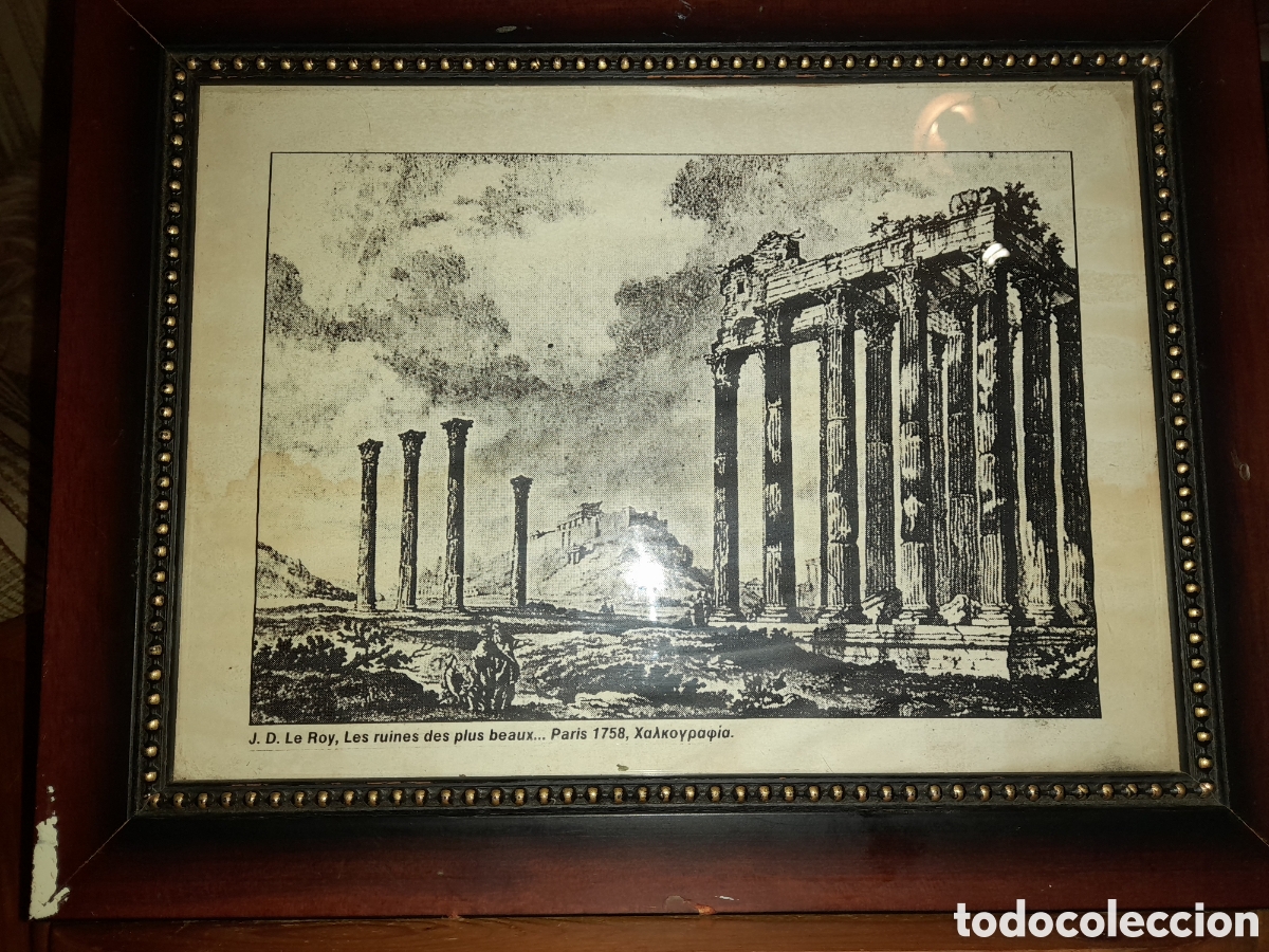 Art: LAMINA ENMARCADA J.D. LE ROY LES RUINES DES PLUS BEAUX PARIS 1758