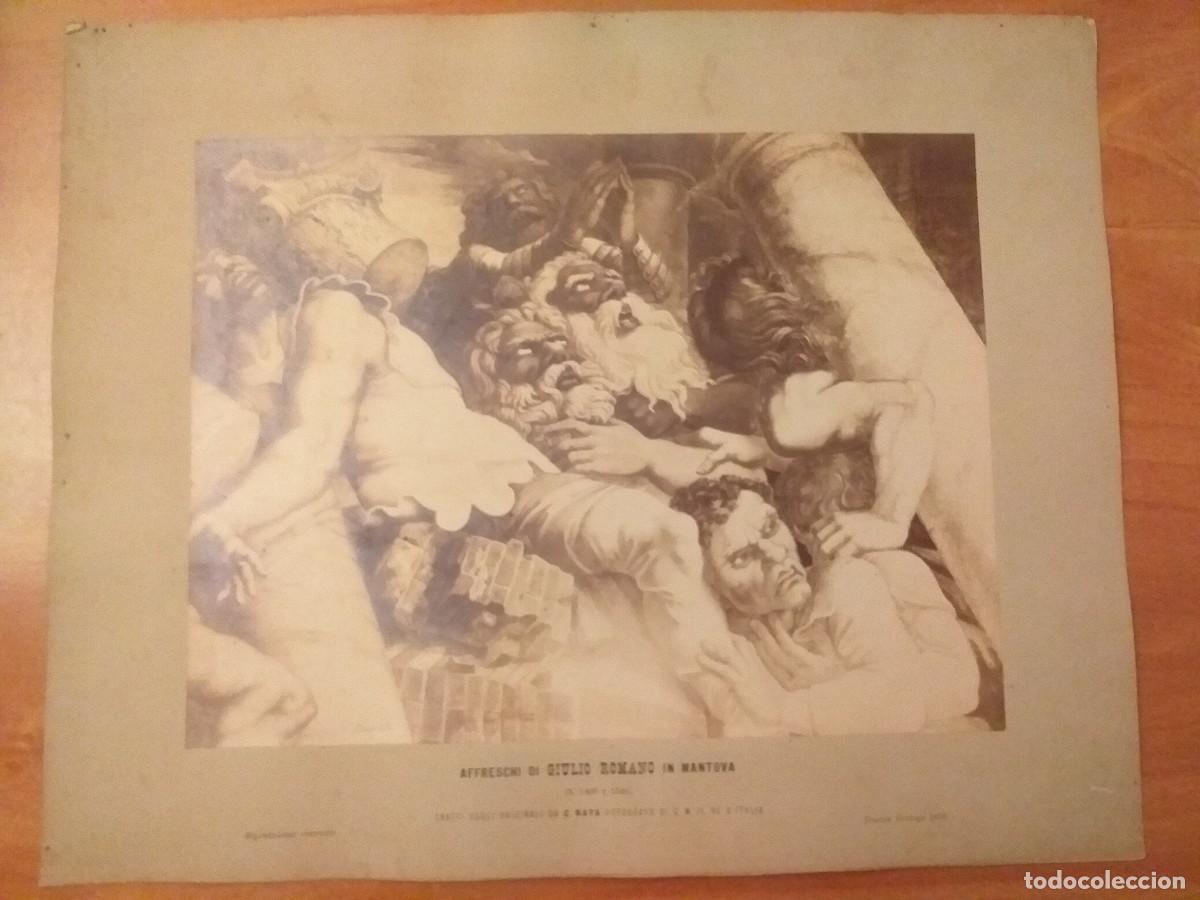 Arte: LAMINA ITALIANA AFFESCHI DI GIULIO ROMANO IN MANTOVA