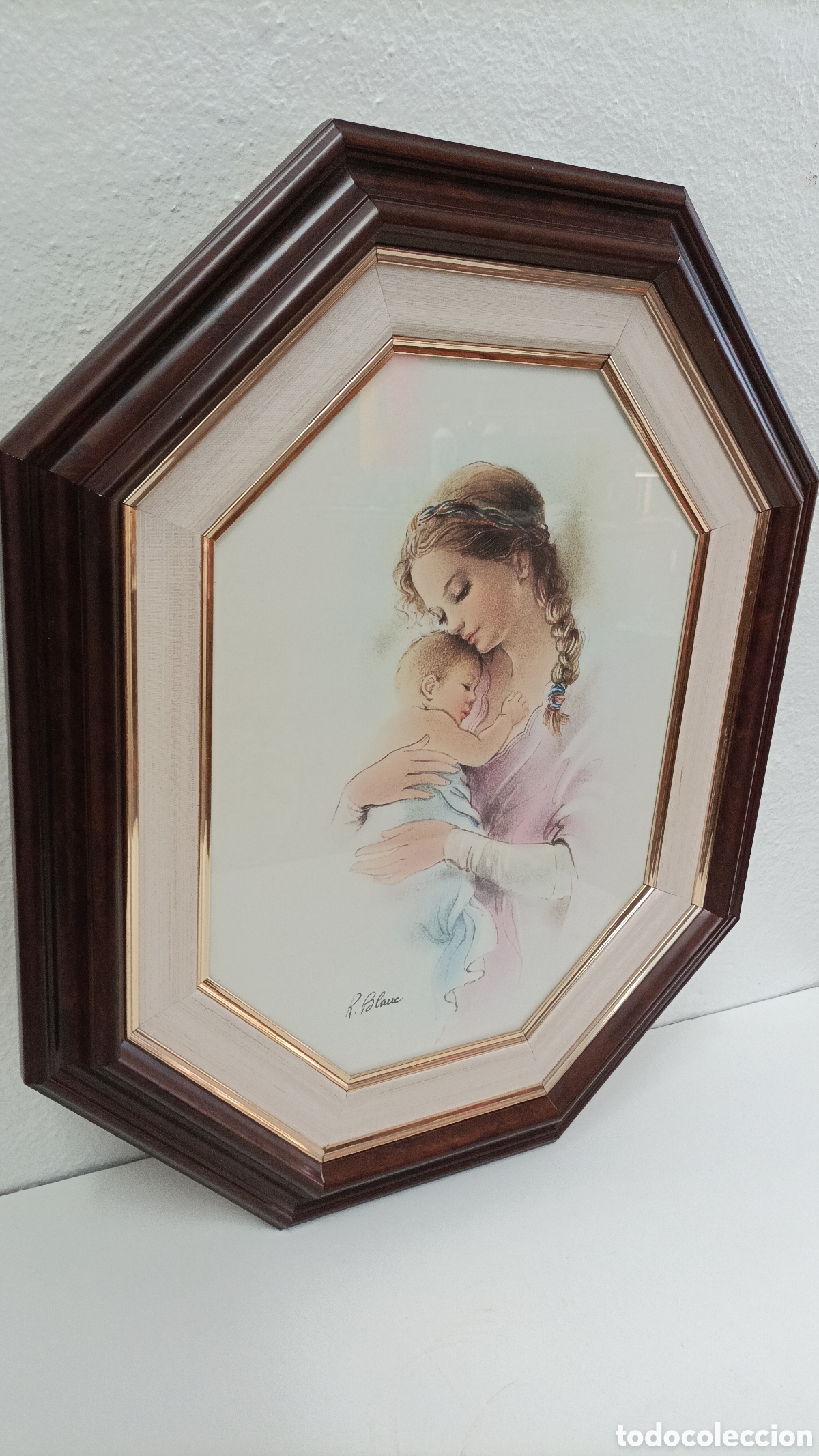 Arte: Cuadro de L&aacute;mina Madre con bebe - Foto 3