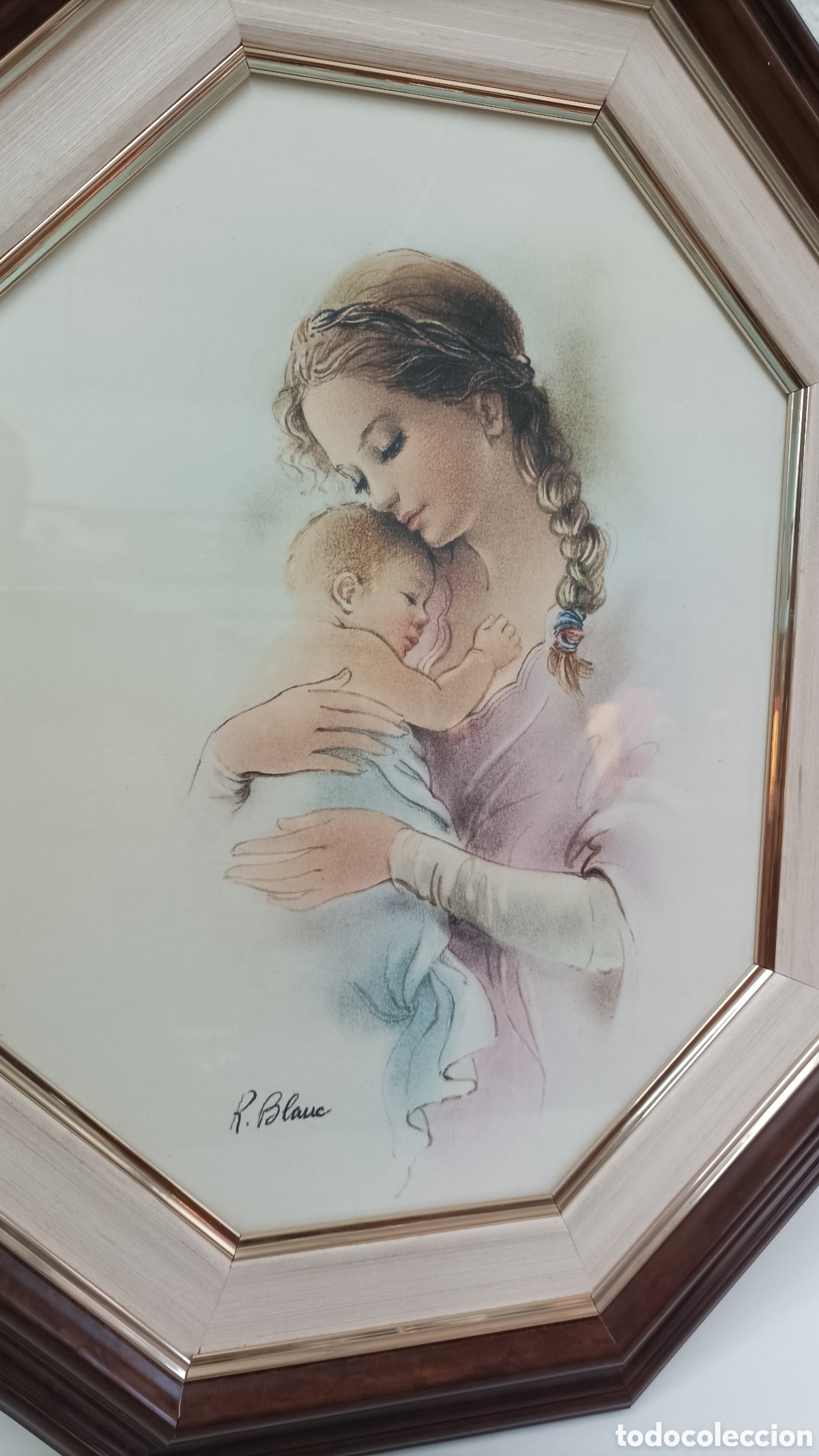 Arte: Cuadro de L&aacute;mina Madre con bebe - Foto 1