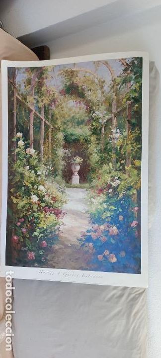 Kunst: LAMINA. 91 x 61 cm. JARDIN CON ARCOS. GARDEN ENTRACE. BY HAIBIN