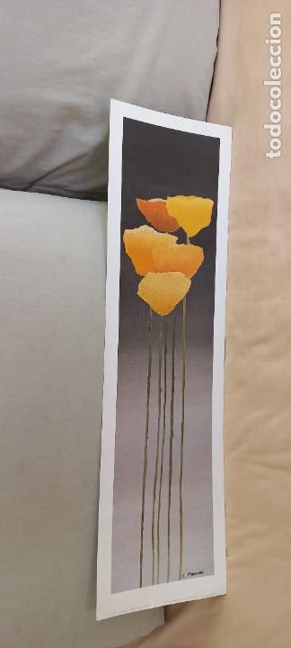 Kunst: LAMINA. 70 x 20 cm. FLORES AMARILLAS. CARLO MARINI. YELLOW FLOWERS.ART LINE HOLLAND. POSTER