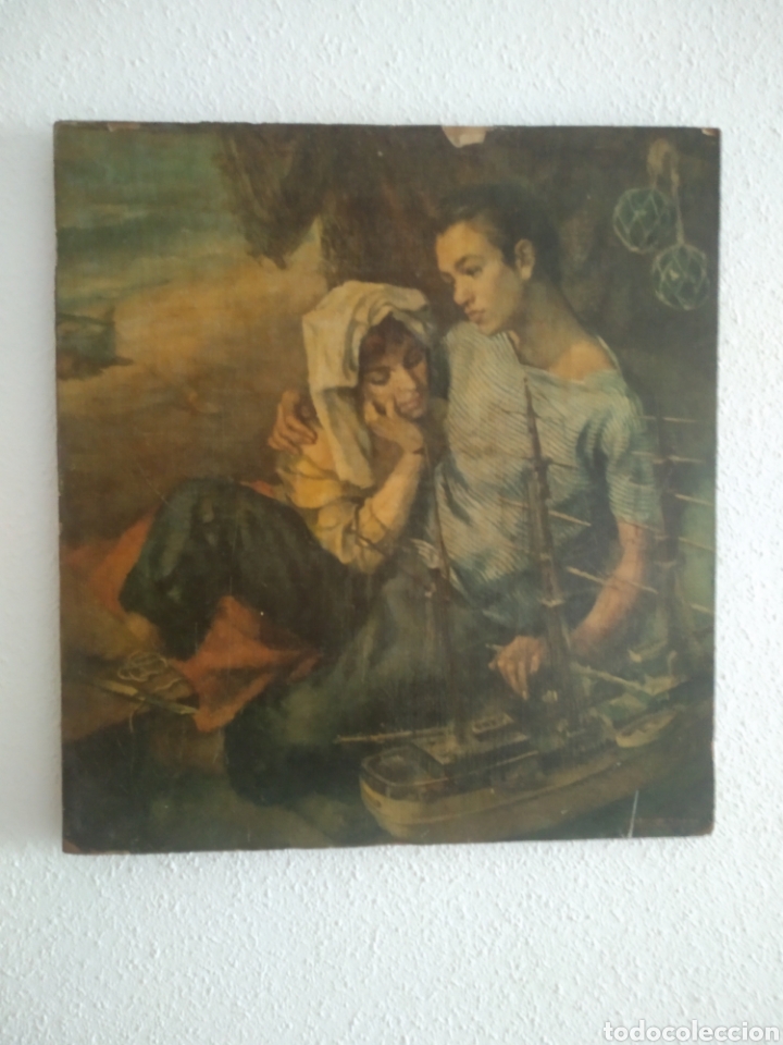 Arte: Antigua l&aacute;mina sobre tabla - Foto 5