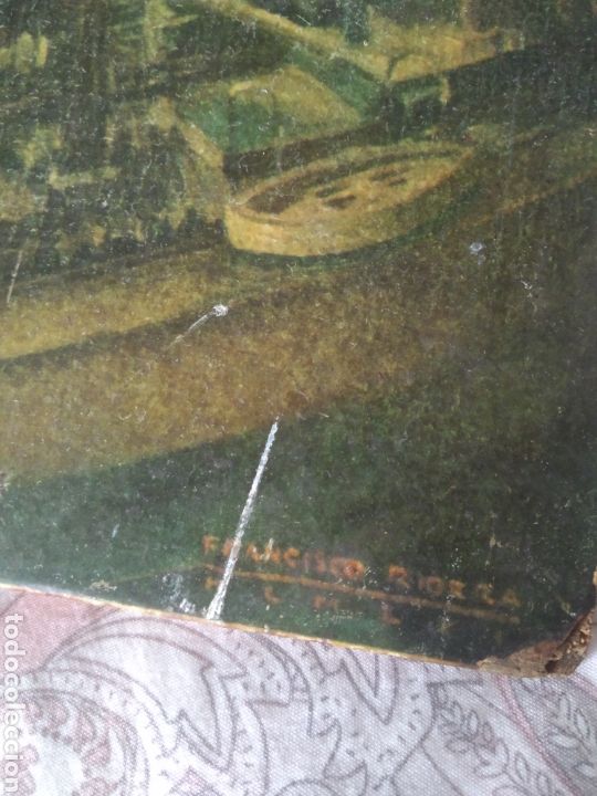 Arte: Antigua l&aacute;mina sobre tabla - Foto 8