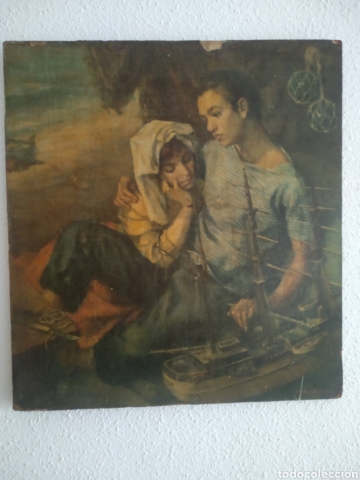 Arte: Antigua l&aacute;mina sobre tabla - Foto 9