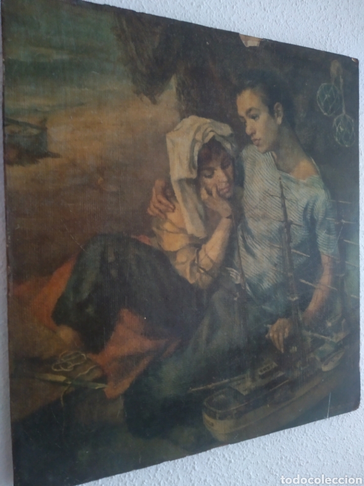 Arte: Antigua l&aacute;mina sobre tabla - Foto 1