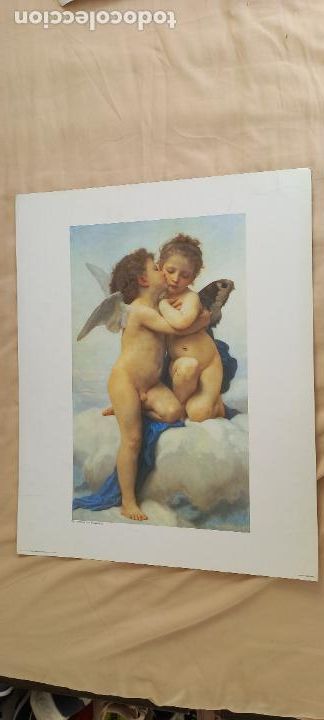 Kunst: LAMINA. 50 x 40 cm. THE FIRST KISS. 1890. BOUGUEREAU. CHRISTIES IMAGES. ENORMOUS ART