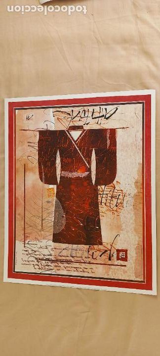 Kunst: LAMINA. 45 x 36 cm. D1908. FRAN&Ccedil;OISE UNEL. KIMONO 1 EDITIONS DU MARRONNIER