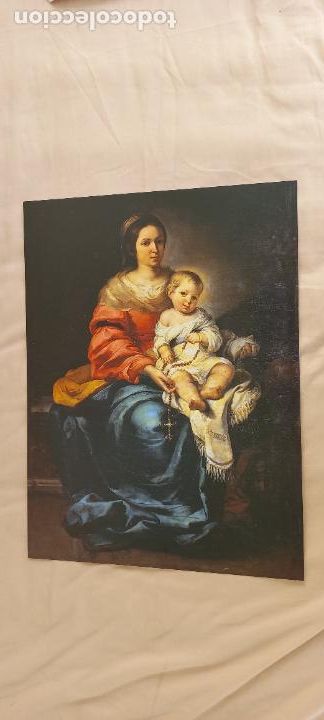Kunst: LAMINA. 40 x 30 cm. MURILLO. VIRGEN DEL ROSARIO, CON EL NI&Ntilde;O