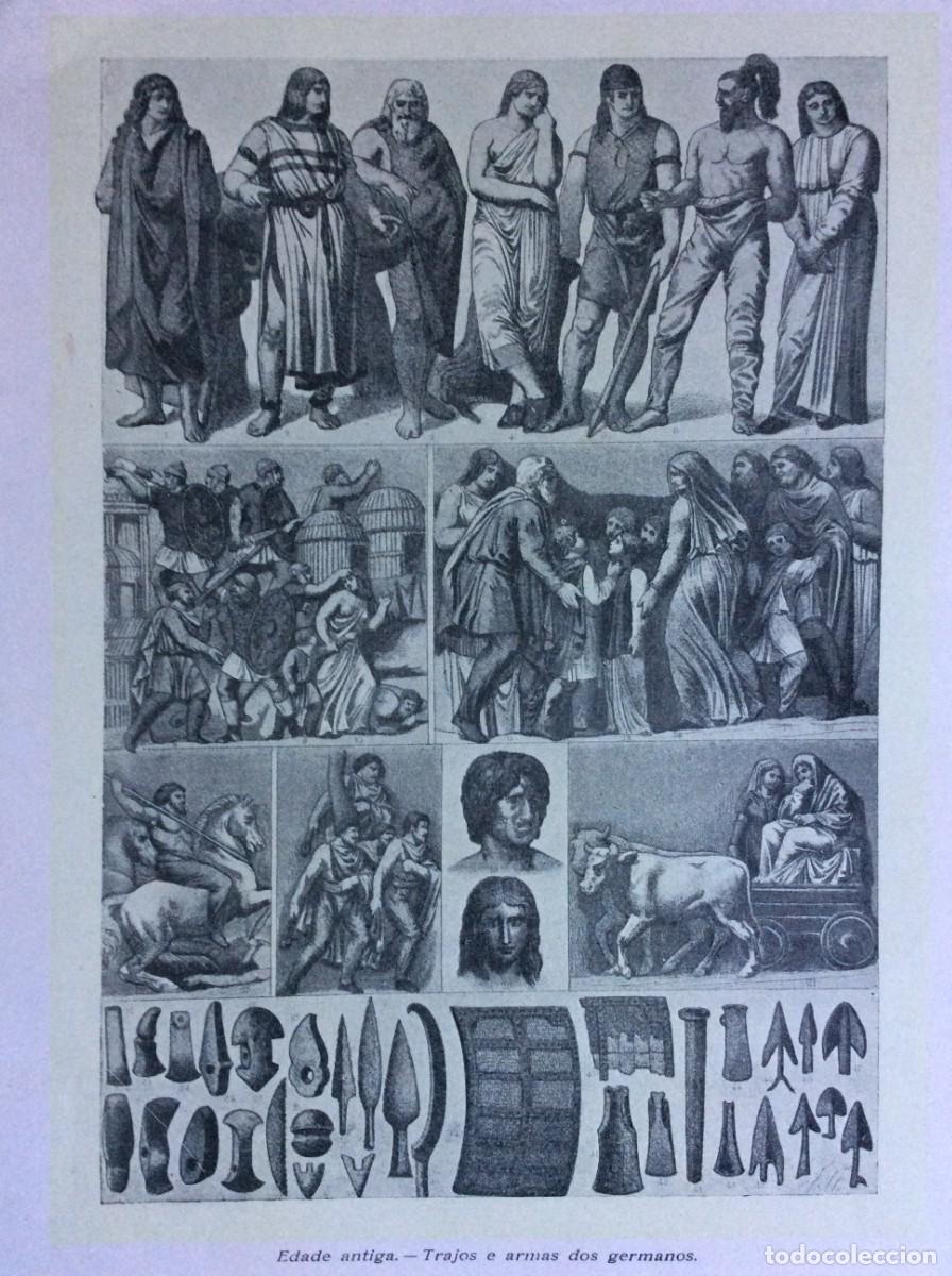 Arte: Edade antiga - Trajos e armas dos germanos - Foto 1