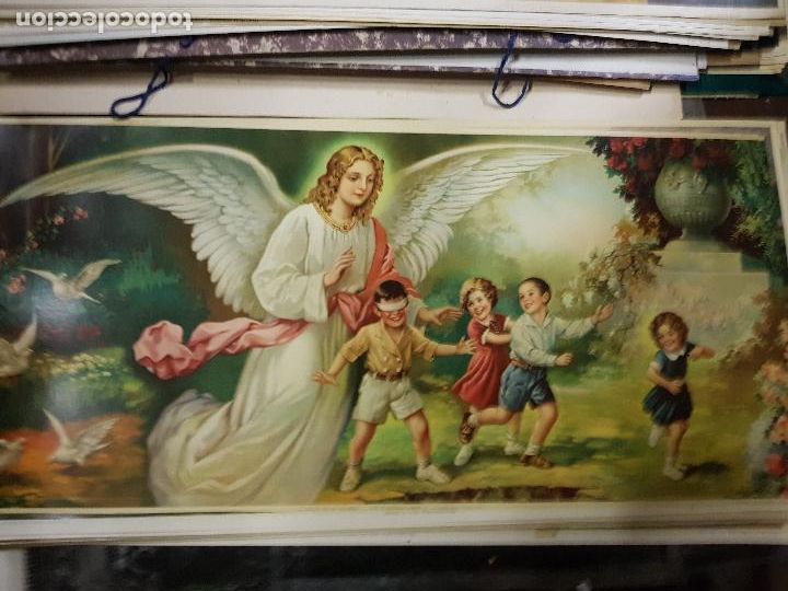 Arte: EL ANGEL DE LA GUARDA 36X78 CM - Foto 1