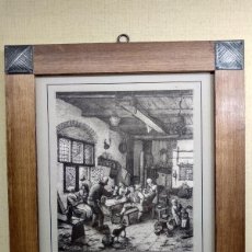 Arte: GENTE EN EL BAR DE ADRIAEN VAN OSTADE, HOLLANDISCHER MEISTER 1923, CUADRO. Lote 403016309