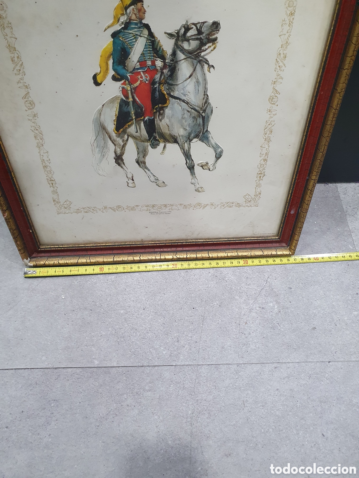 Arte: Cuadro con l&aacute;mina. Husar del ej&eacute;rcito alem&aacute;n. (L2) - Foto 5