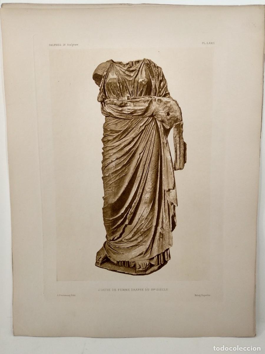 Arte: Scultures grecques de Delphes, Picard 1927, Heliograbado, Plancha LXXII