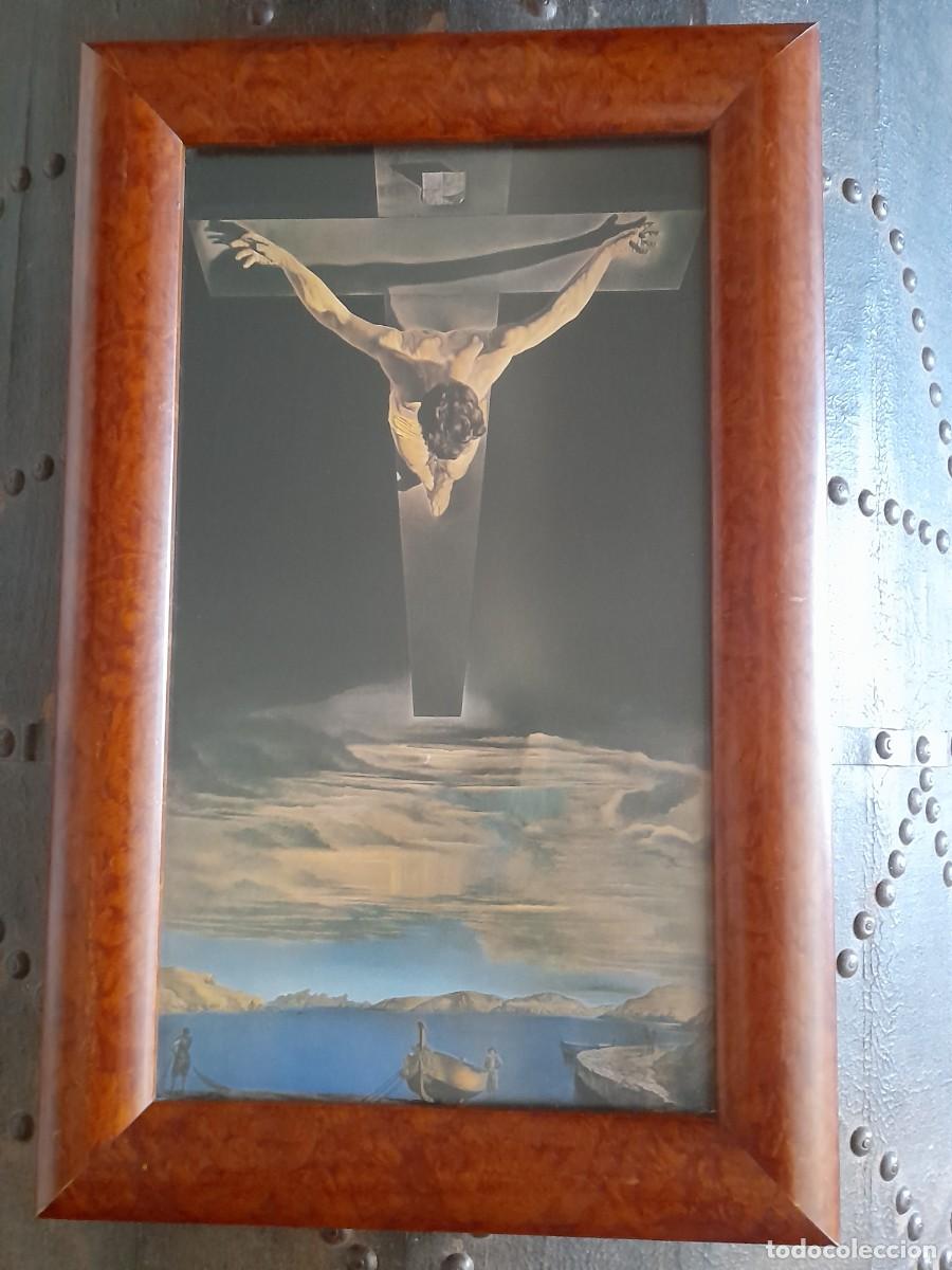 Arte: Cristo de Dal&iacute; l&aacute;mina enmarcada - Foto 1