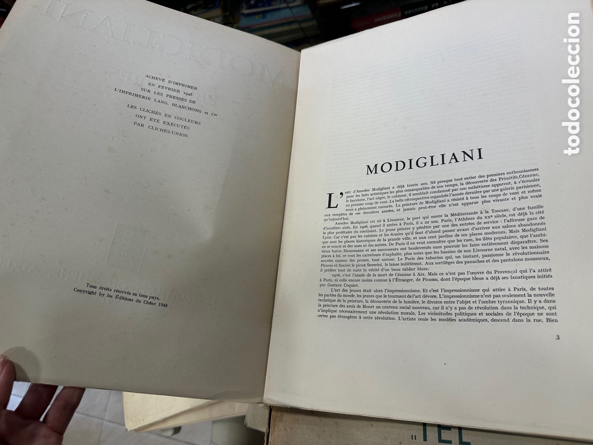 Arte: Precioso libro con l&aacute;minas de modigliani, edicion 1948 - Foto 2