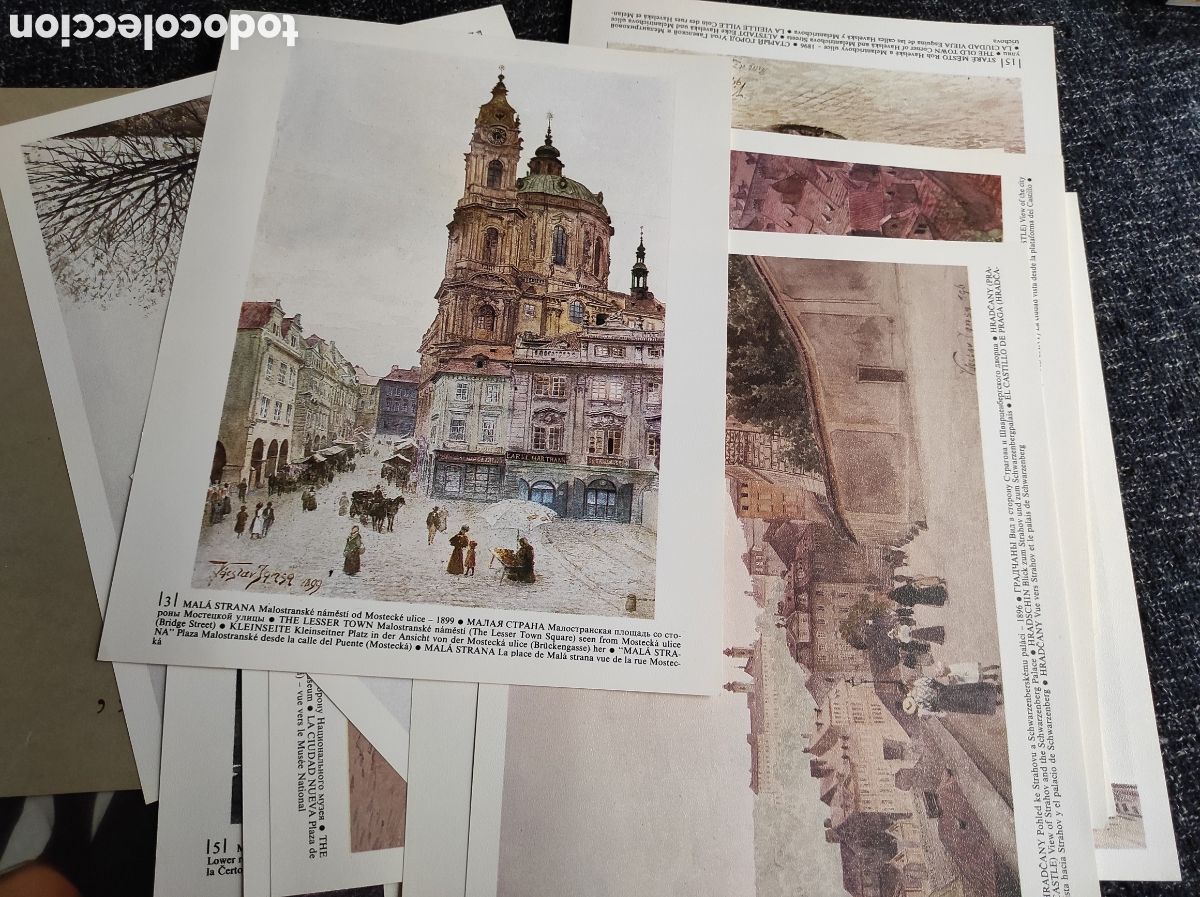 Arte: CARPETA CON 23 LAMINAS DE EDIFICACIONES DE CHECOSLOVAQUIA - Foto 2