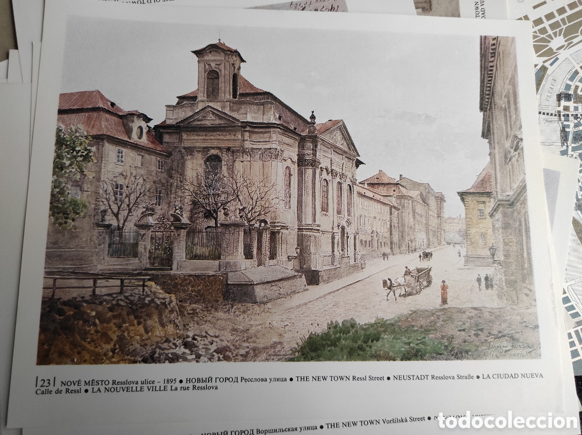 Arte: CARPETA CON 23 LAMINAS DE EDIFICACIONES DE CHECOSLOVAQUIA - Foto 3