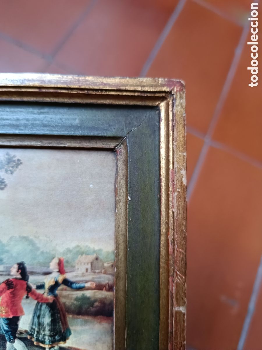 Arte: Mini cuadro escena baile de Goya - Foto 5