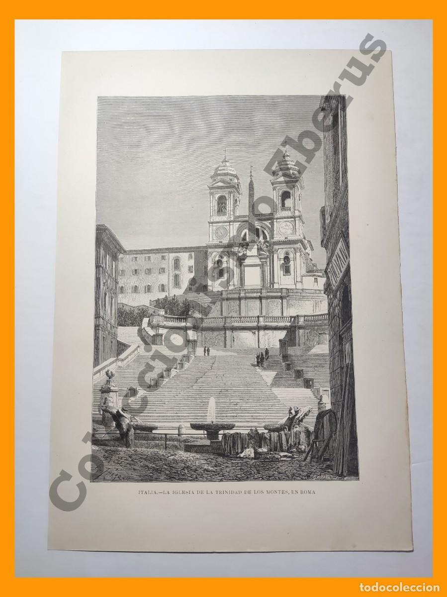 Art: Lamina - Roma, Iglesia de la Trinidad de los Montes (Siglo XIX)