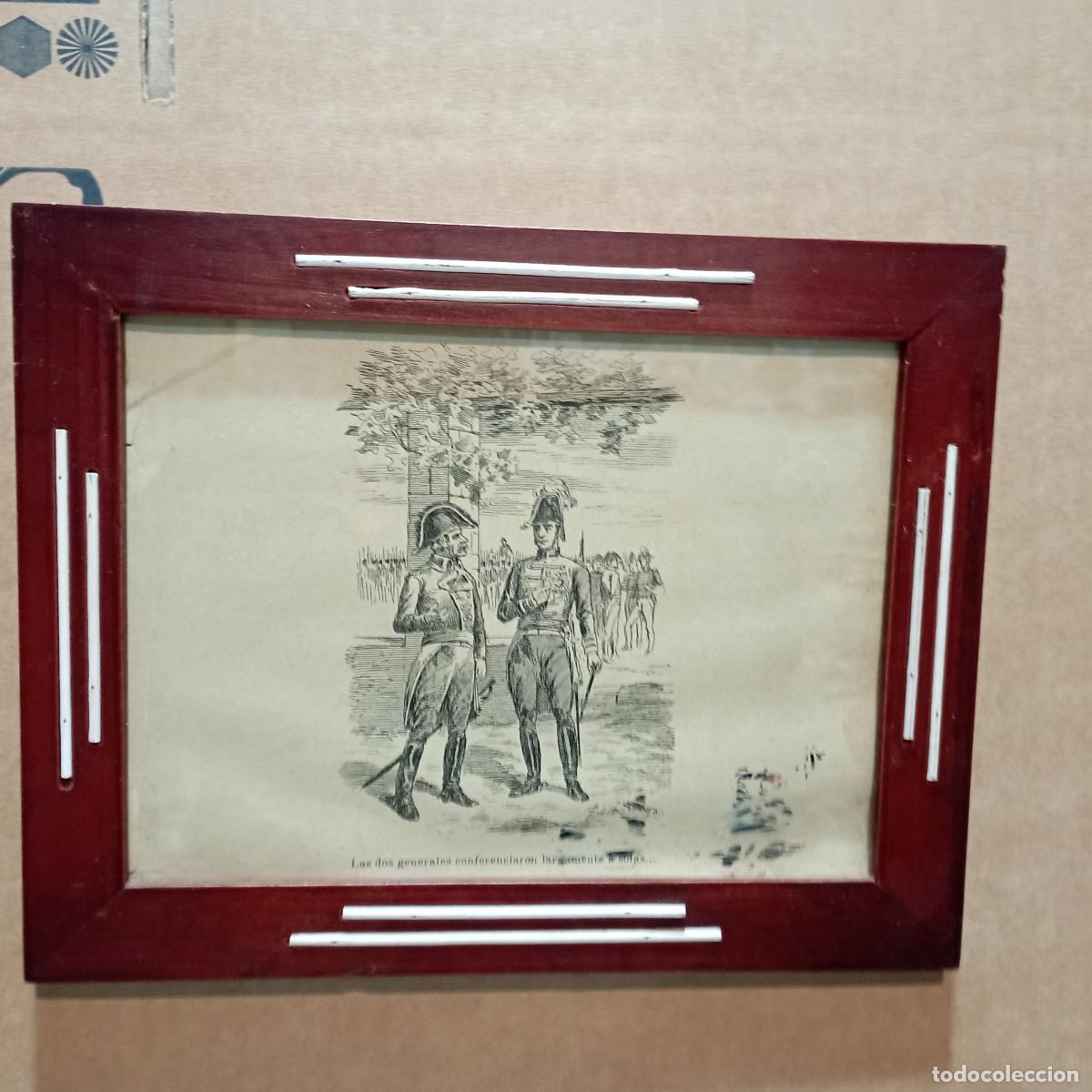 Arte: cuadro antiguo grabado - Foto 1