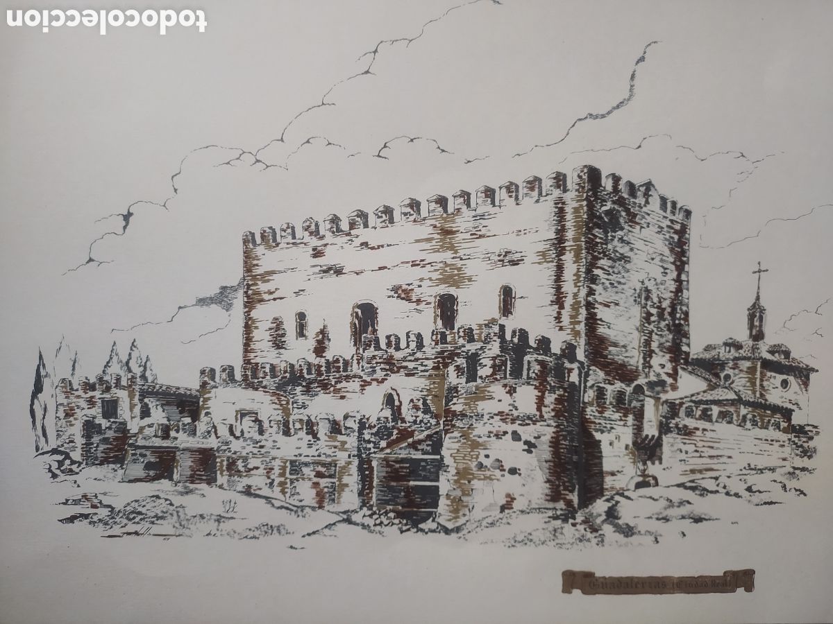 Art: L&aacute;mina Castillo Guadalerzas Ciudad Real