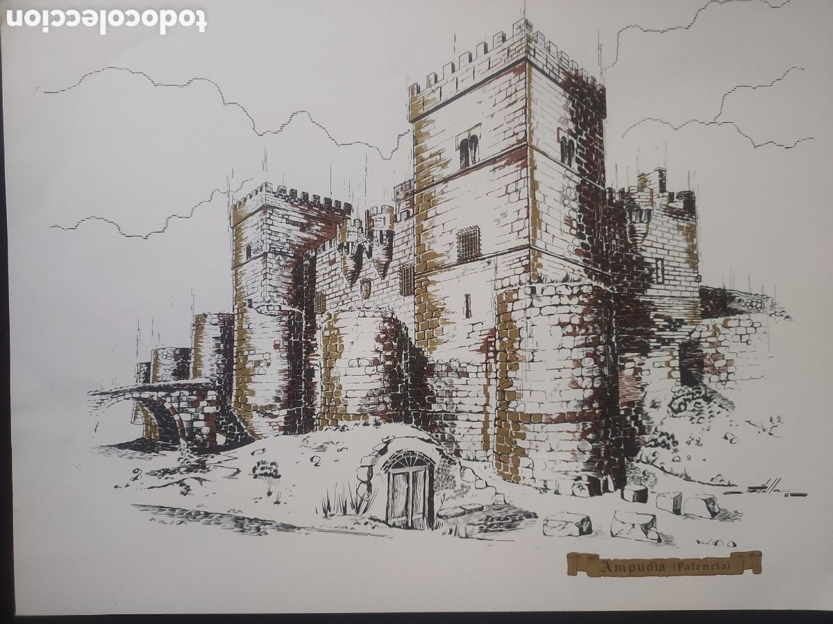 Art: L&aacute;mina castillo de Ampudia Palencia