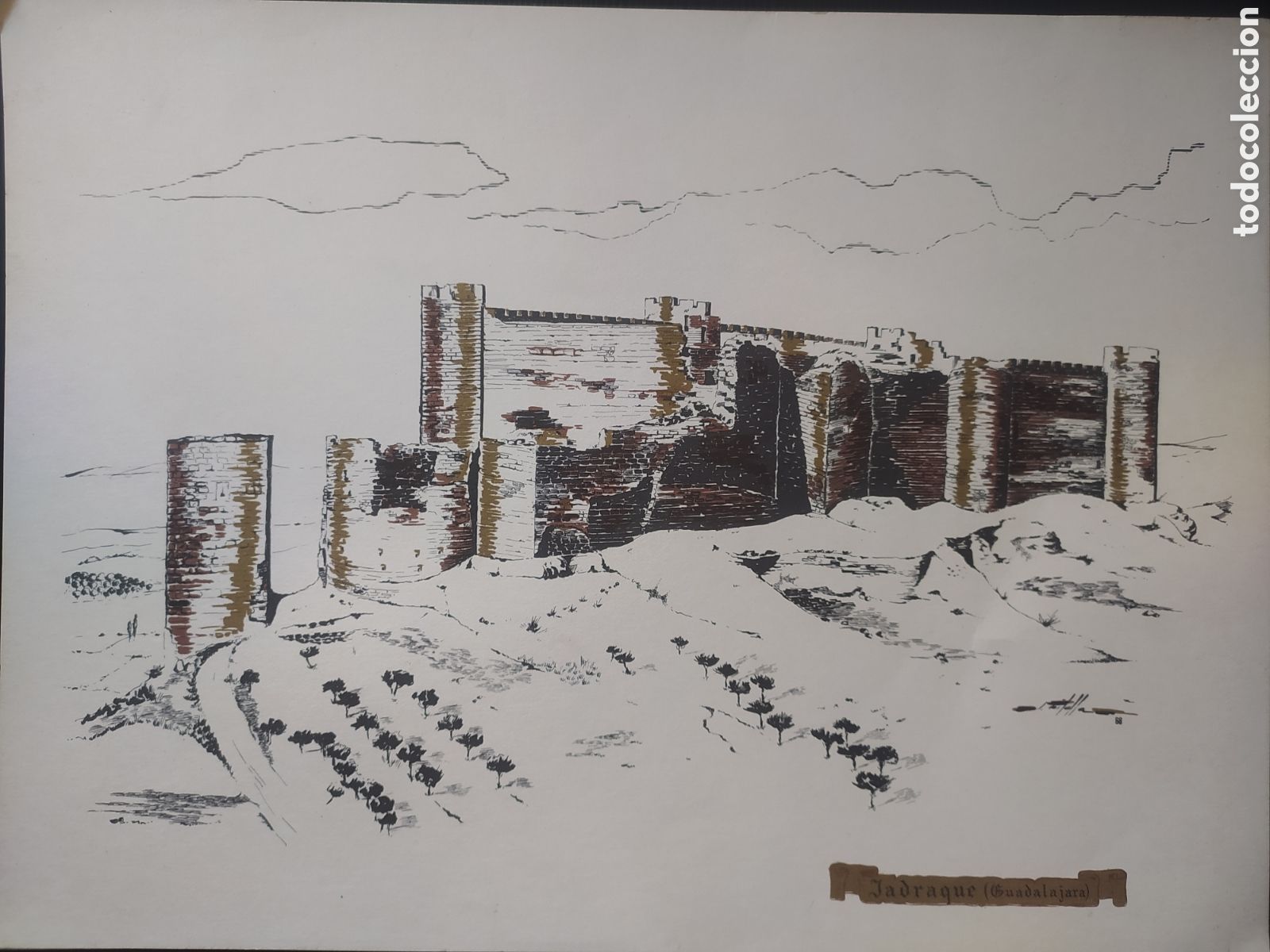 Art: L&aacute;mina de el castillo de Jadraque Guadalajara