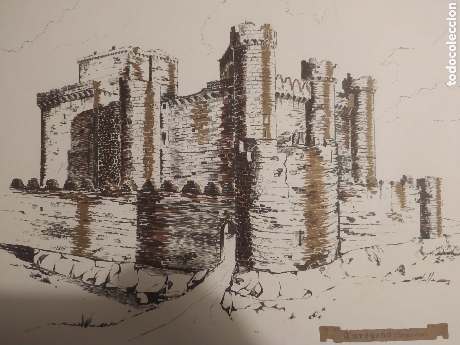 Art: L&aacute;mina de Castillo de Tur&eacute;gano Segovia