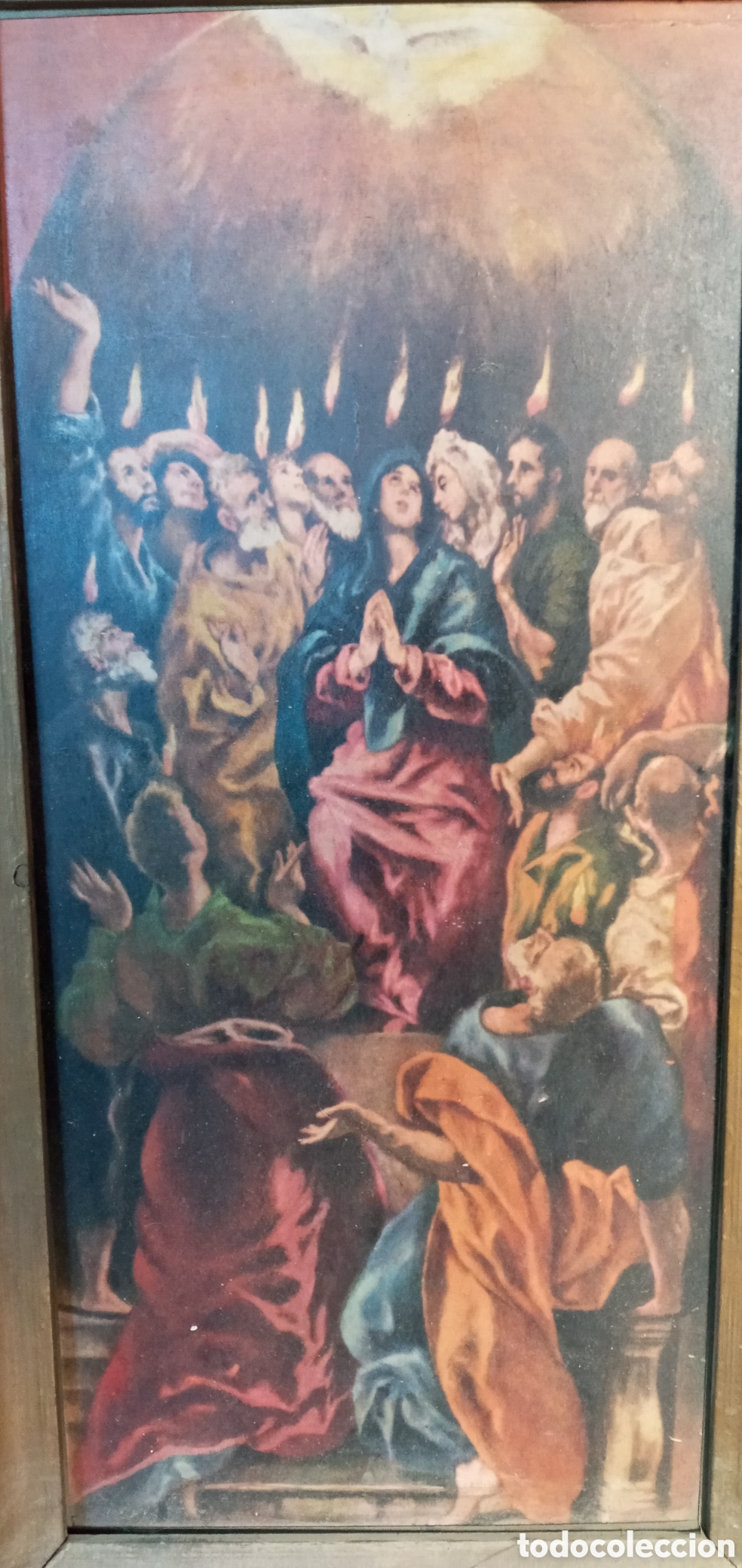 Arte: ANTIGUO CUADRO RELIGIOSO - Foto 3