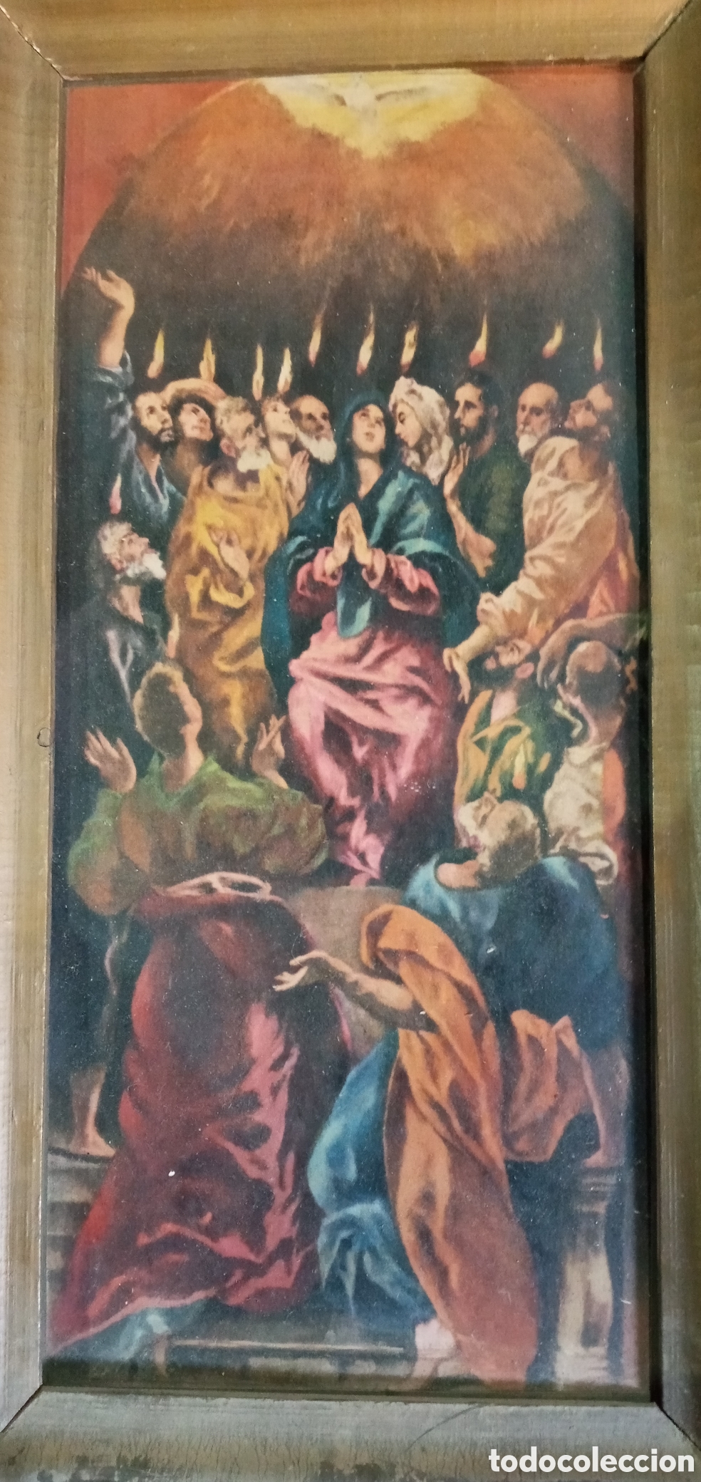 Arte: ANTIGUO CUADRO RELIGIOSO - Foto 4