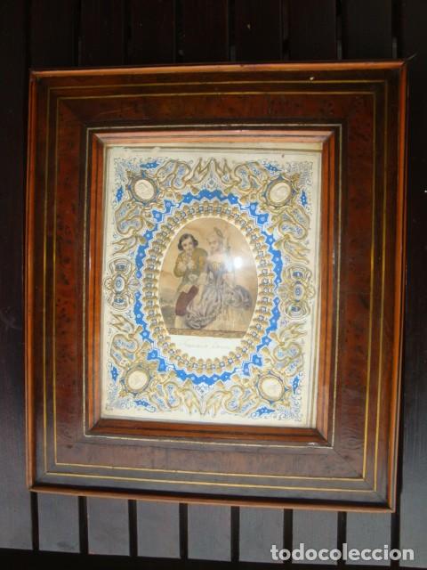Arte: ANTIGUO CUADRO CON LITOGRAFIA - Foto 1