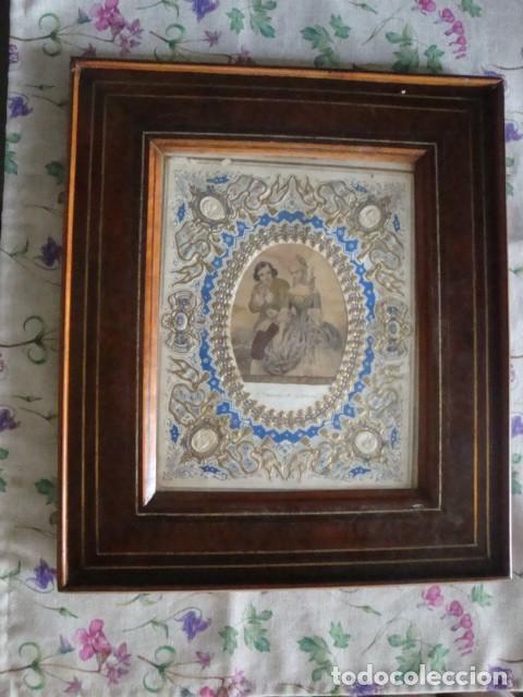 Arte: ANTIGUO CUADRO CON LITOGRAFIA - Foto 2