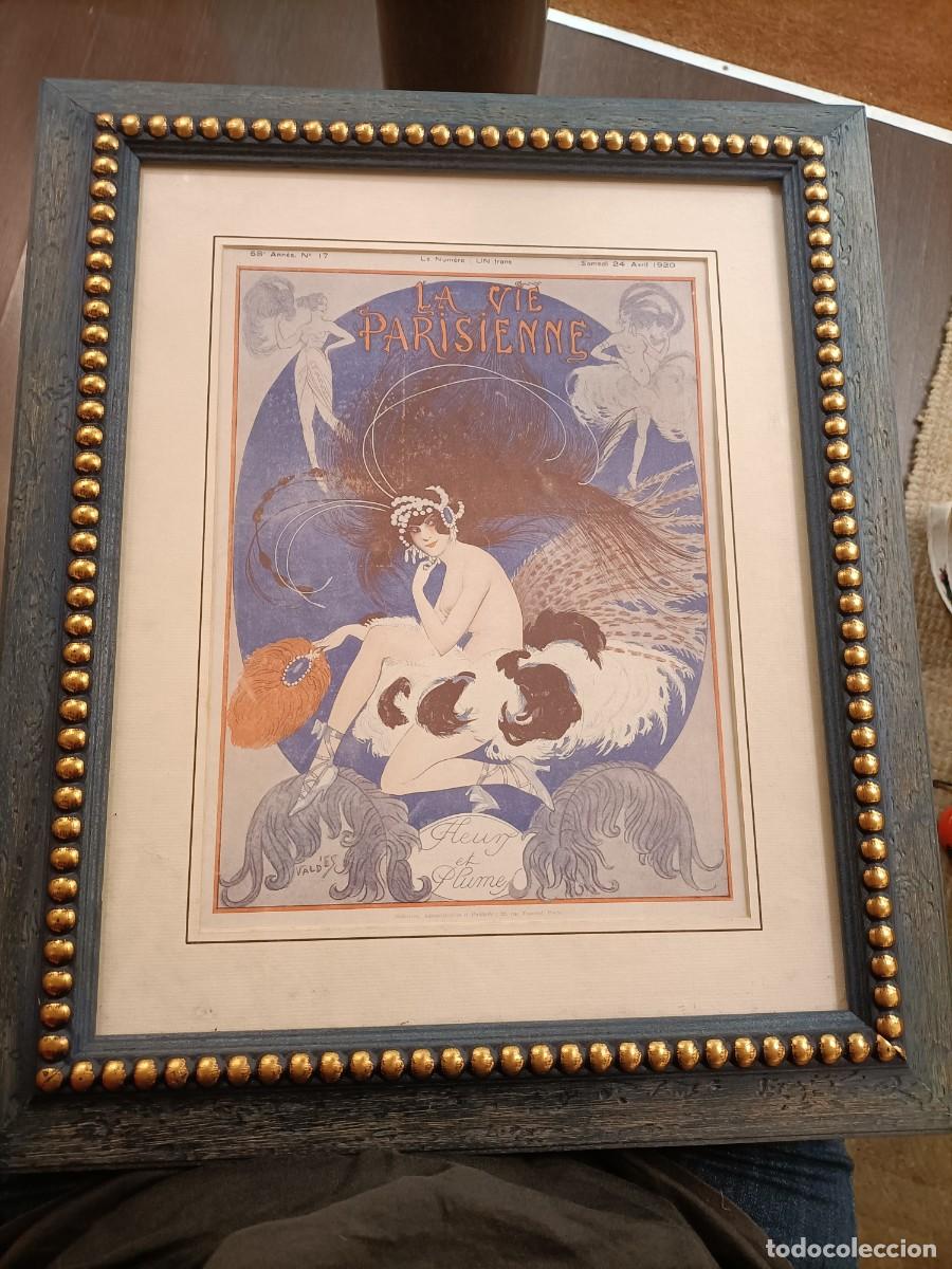 Arte: L&aacute;mina vintage enmarcada. - Foto 1