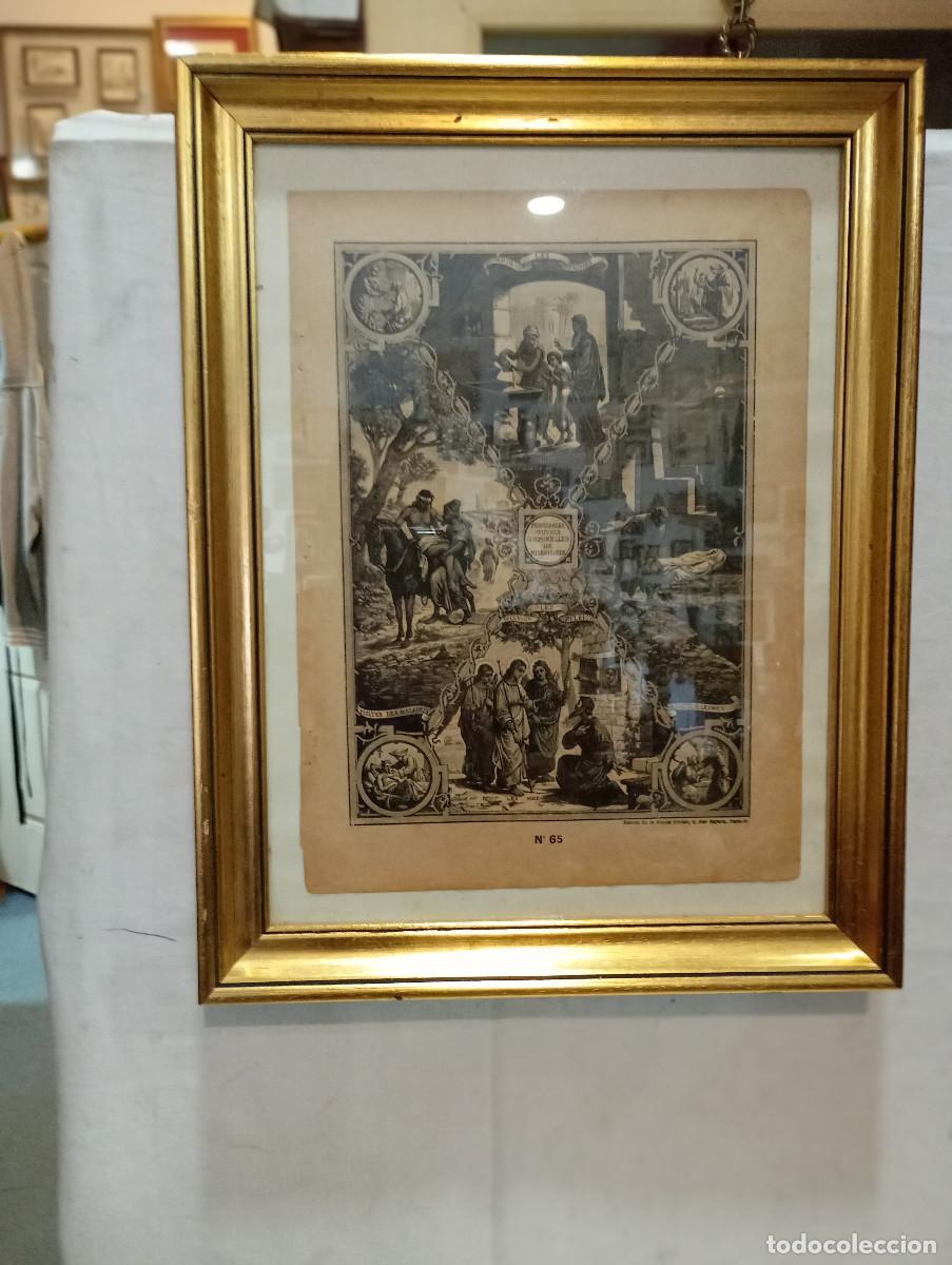 Arte: cuadro lamina religiosa y marco - Foto 1